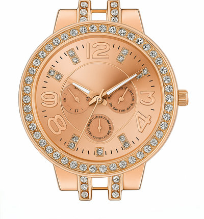 GENEVA PLATINUM ANALOG ROSE GOLD DIAL WATCH