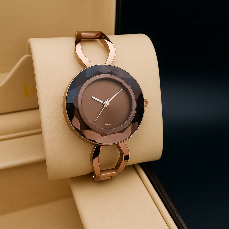 ROSE GOLD STRAP WATCH