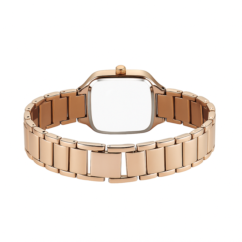SQUARE ROSE GOLD WATCH